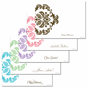 Damask Notecards - Set of 20