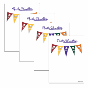University Sports Pennant Notecards - Set of 20