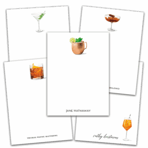 Cocktails Notecards - Set of 20