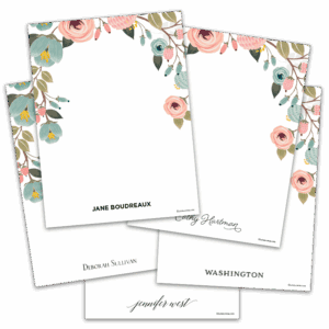 Ms. Floral Tall Notecards - Set of 20